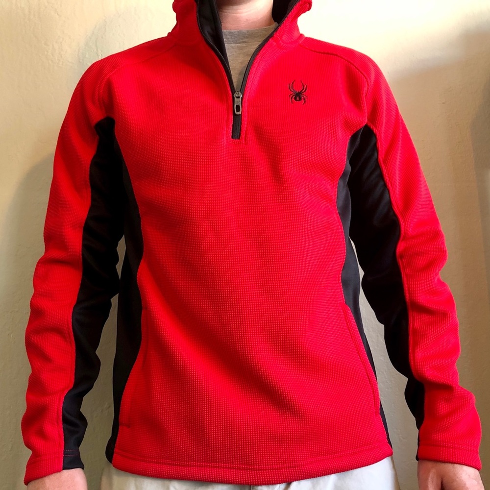 Men’s Spyder 1/4 Zip Red Pullover